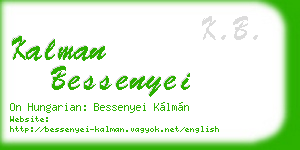 kalman bessenyei business card
